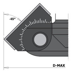 REGULIUOJAMAS KAMPŲ FREZAVIMO CNC PJAUSTYKLIS Z2 S-20X50 D-85-102X39.5 RH
