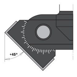 REGULIUOJAMAS KAMPŲ FREZAVIMO CNC PJAUSTYKLIS Z2 S-20X50 D-85-102X39.5 RH