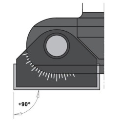 REGULIUOJAMAS KAMPŲ FREZAVIMO CNC PJAUSTYKLIS Z2 S-20X50 D-85-102X39.5 RH