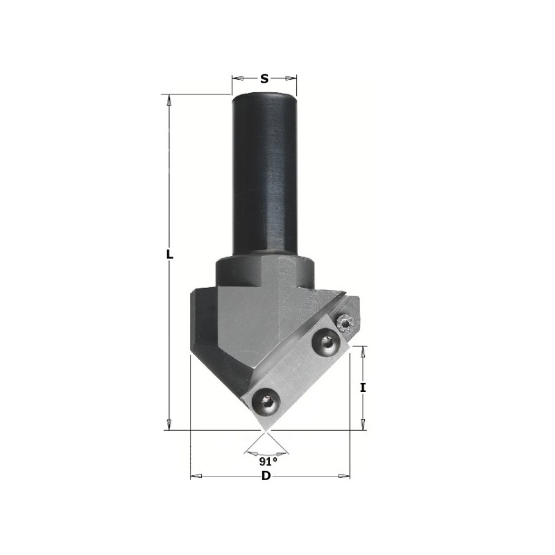 V-GROOVE CUTTER W-KNIFE 60 S-20X50 D-42X35X115 RH