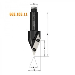 V-GROOVE CUTTER W-KNIFE 60 S-20X50 D-42X35X115 RH