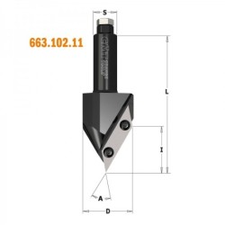 V-GROOVE PJOVIKLIS W-KNIFE V 130 S-20 D-91X20.2X95 DEŠINĖ