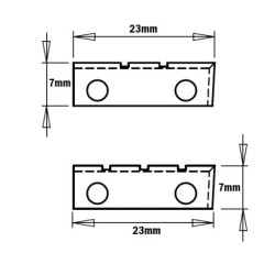 HW-MG 3-RT KNIFE 23X7X1.5mm