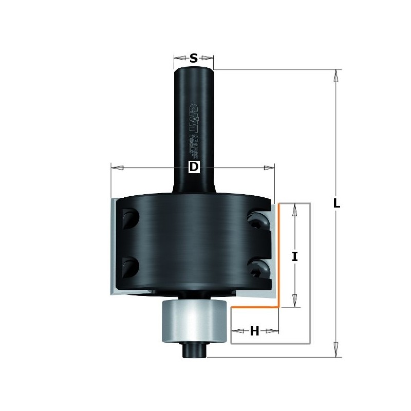 RABBETING BIT W-KNIVES HM Z2 S-12.7 D-50.8X28