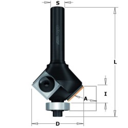 HW CHAMFER ROUTER BIT W-KNIFE Z2 S-6 D-25X11X63 22 RH