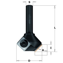 HW CHAMFER ROUTER BIT W-KNIFE Z2 S-6 D-29X8X52 45 RH