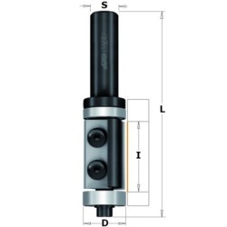 HW FLUSH TRIM BIT W-KNIFE AND BEARING HW Z2 S-12.7 D- 19X60X120 RH