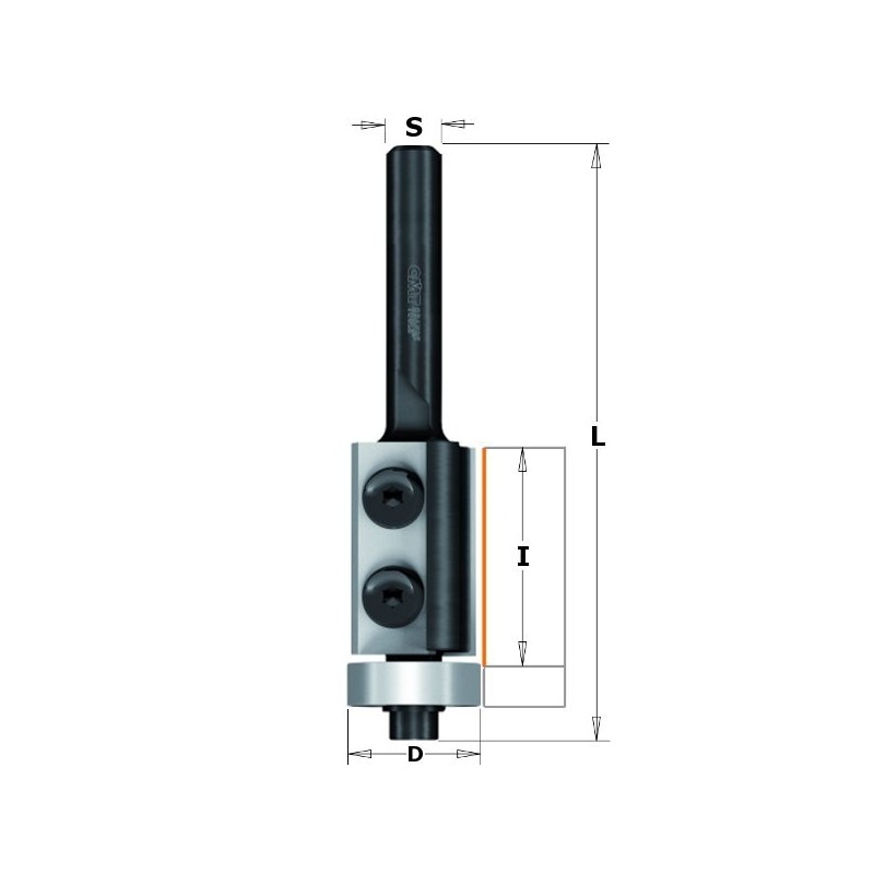 HW FLUSH TRIM BIT W-KNIFE Z2 S-6 D-19X12X15 RH