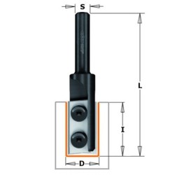 STRAIGHT BIT W- CUTTER RH Z2 S-12.7 D-16X29.5