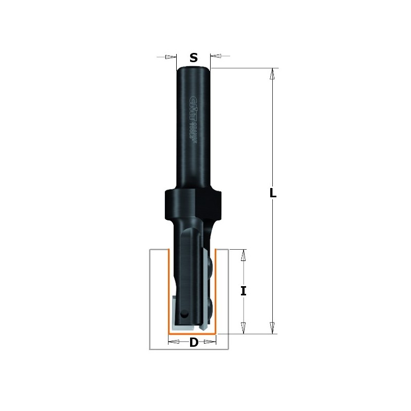 STRAIGHT BIT W-KNIVES Z1+1S-12.7 D15.8X28.3 RH